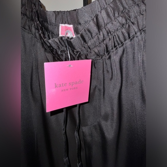 Kate Spade silk blend pants with Rose Border - NWT - Size Large - Picture 10 of 16